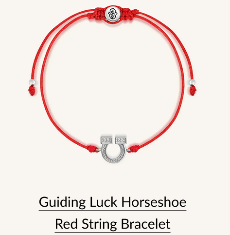 Guiding Luck Horseshoe Red String Bracelet