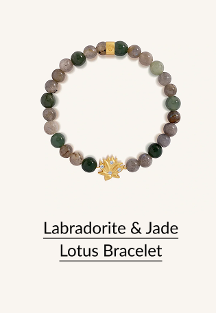 Labradorite & Jade Lotus Bracelet