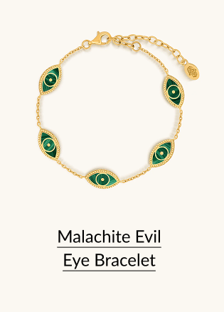 Malachite Evil Eye Bracelet