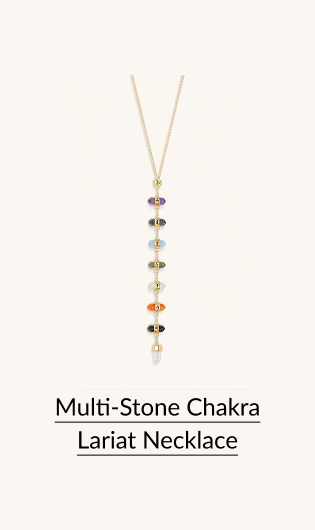 Multi-Stone Chakra Lariat Necklace