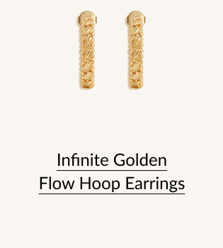 Infinite Golden Flow Hoop Earrings