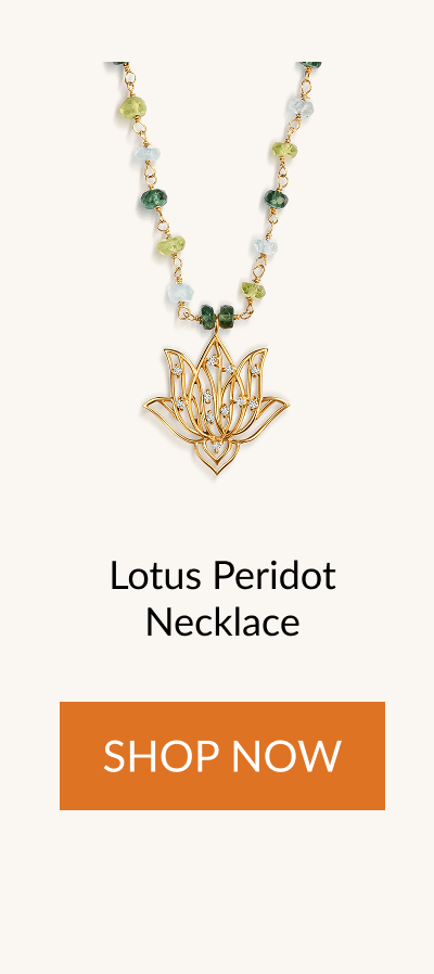 Lotus Peridot Necklace