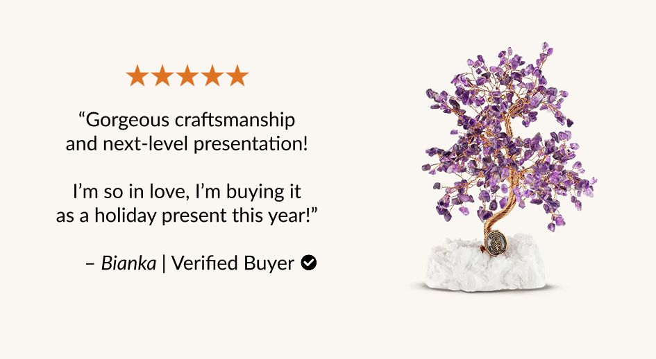 "Gorgeous craftsmanship and next-level presentation! I'm so in love, I'm buying it as a holiday present this year!" - Bianka | Verified Buyer O