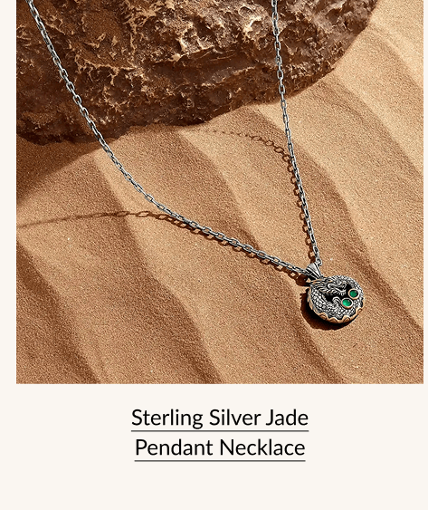 Sterling Silver Jade Pendant Necklace