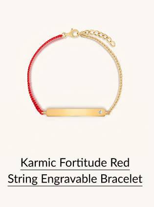 Karmic Fortitude Red String Engravable Bracelet