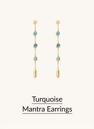 Turquoise Mantra Earrings
