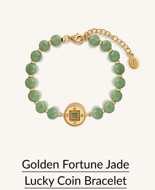 Golden Fortune Jade Lucky Coin Bracelet
