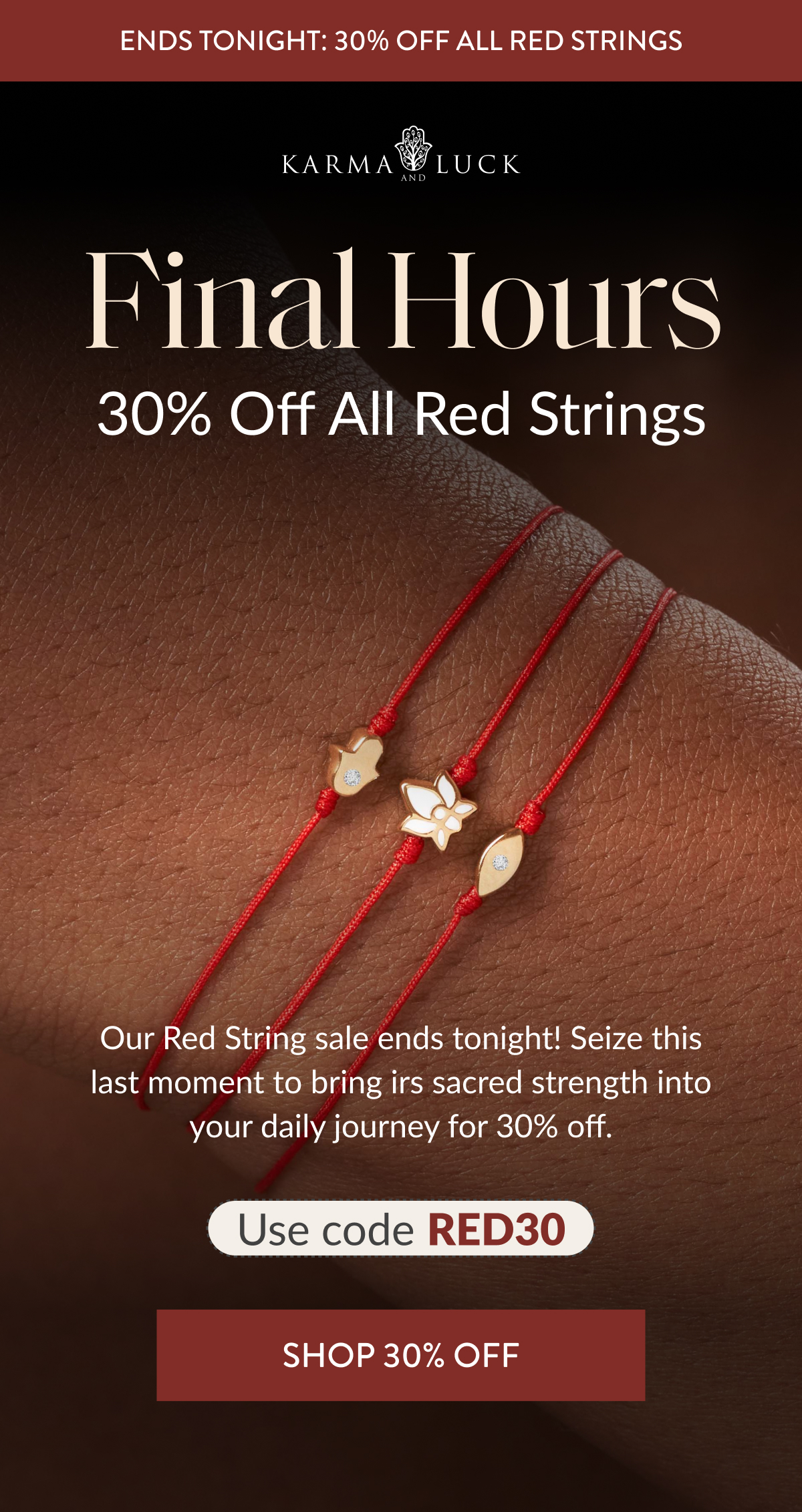 30% OFF RED STRINGS 