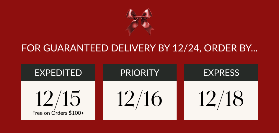 FOR GUARANTEED DELIVERY BY 12/24, ORDER BY...
