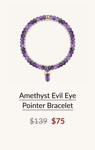 Amethyst Evil Eye Pointer Bracelet