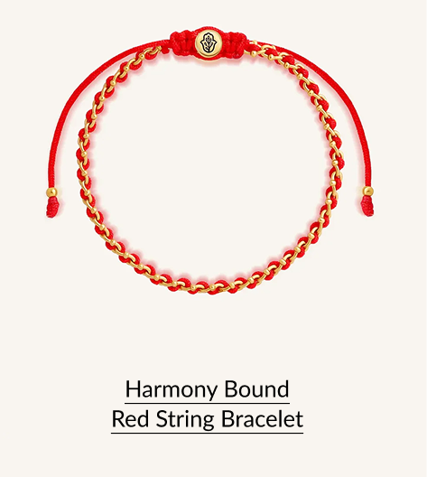 Harmony Bound Red String Bracelet