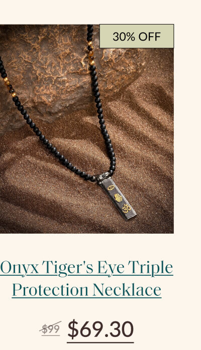 Onyx Tiger's Eye Triple Protection Necklace