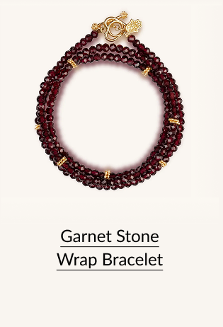 Garnet Stone Wrap Bracelet