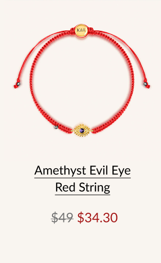 Amethyst Evil Eye Red String