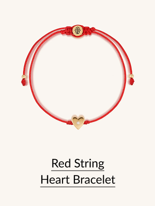 Red String Heart Bracelet