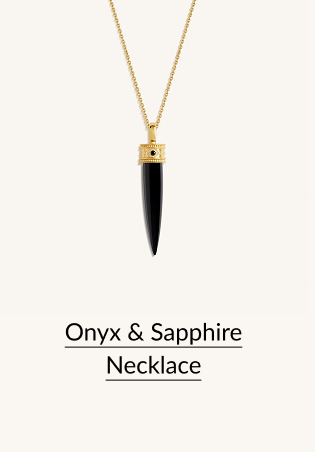 Onyx & Sapphire Necklace