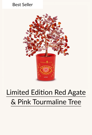 Limited Edition Red Agate & Pink Tourmaline Tree