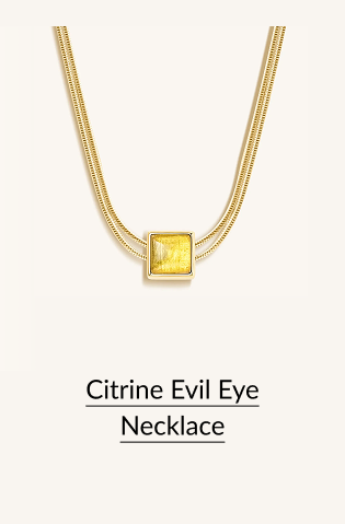 Citrine Evil Eye Necklace