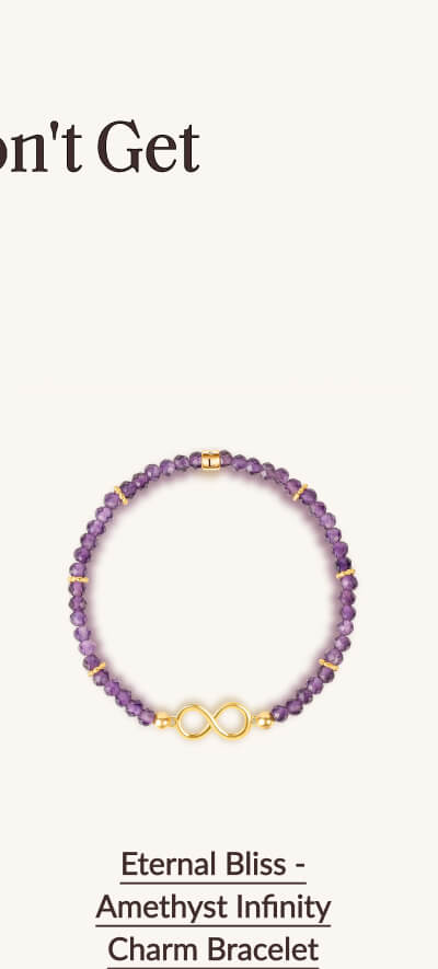 Eternal Bliss - Amethyst Infinity Charm Bracelet