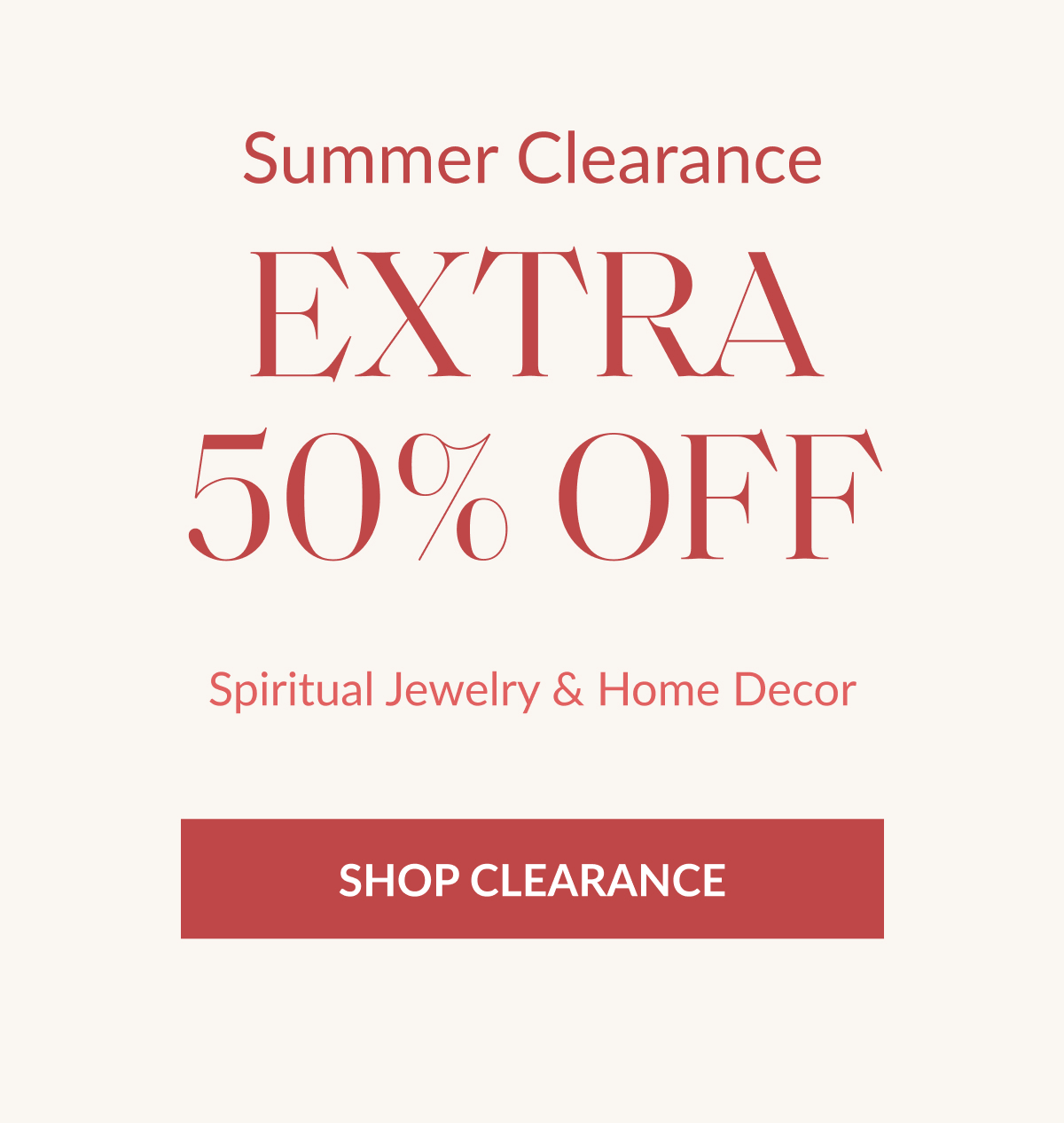 Summer Clearance Extra 50% Off