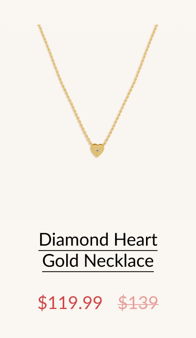 Diamond Heart Gold Necklace