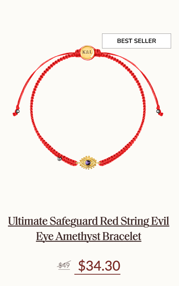 Ultimate Safeguard Red String Evil Eye Amethyst Bracelet