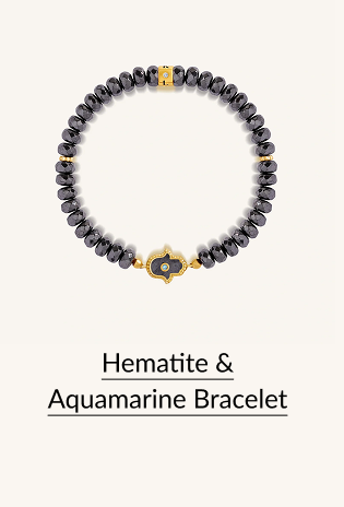 Hematite & Aquamarine Bracelet