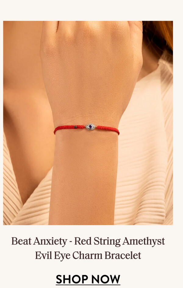 Beat Anxiety - Red String Amethyst Evil Eye Charm Bracelet