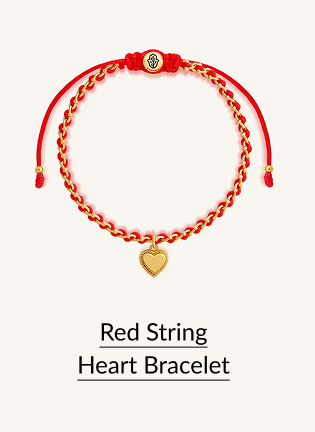 Red String Heart Bracelet