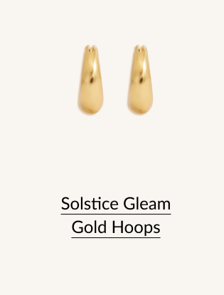 Solstice Gleam Gold Hoops