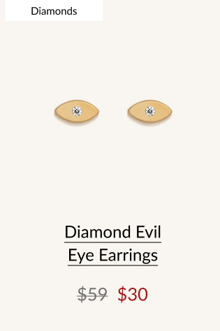 Uplifted Awareness Diamond Evil Eye Earrings
