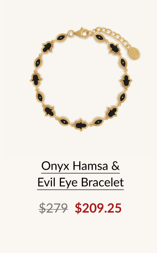 Onyx Hamsa & Evil Eye Bracelet