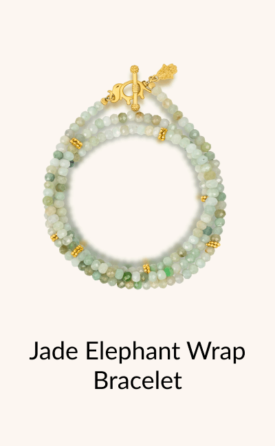Jade Elephant Wrap Bracelet