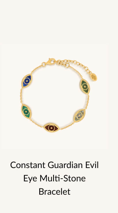 Give a Gift of Intention Mom, I want you to feel... Protected - Shop Constant Guardian Evil Eye Multi-Stone Bracelet