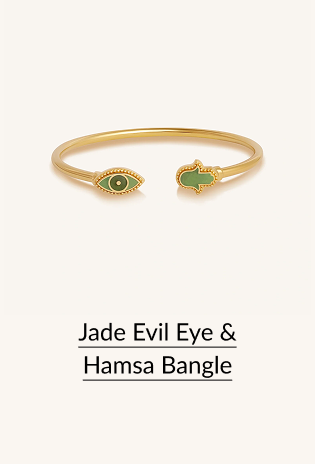 Jade Evil Eye & Hamsa Bangle