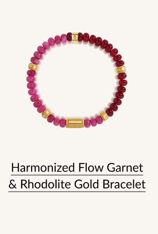 Harmonized Flow Garnet & Rhodolite Gold Bracelet
