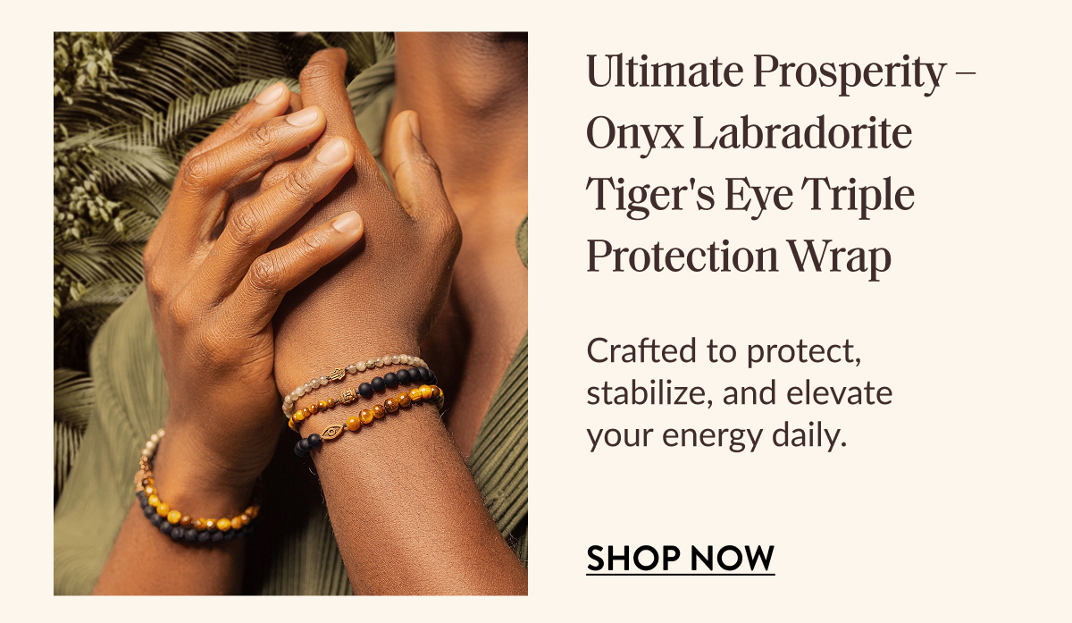 Ultimate Prosperity – Onyx Labradorite Tiger's Eye Triple Protection Wrap