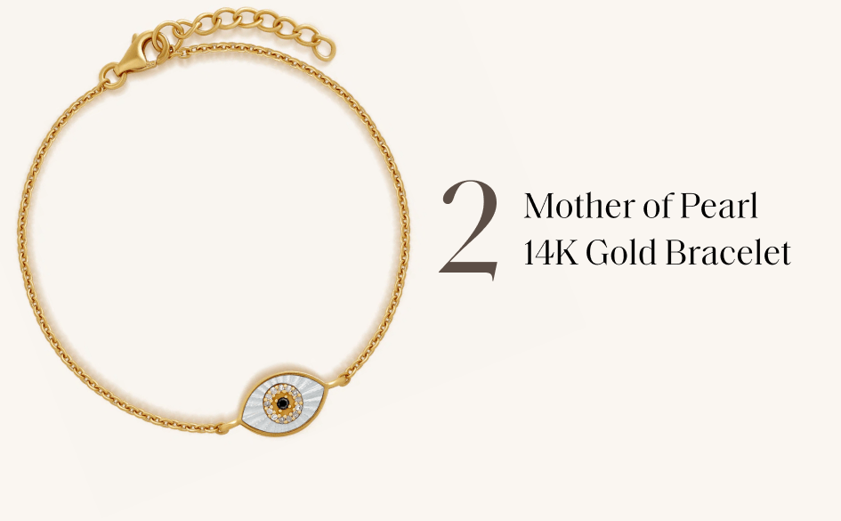 Mother of Pearl 14k Gold Bracelet