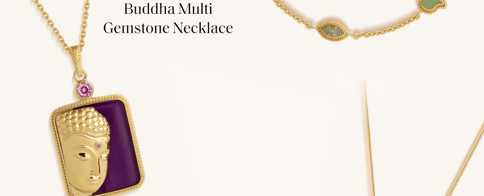 Buddha Multi Gemstone Necklace