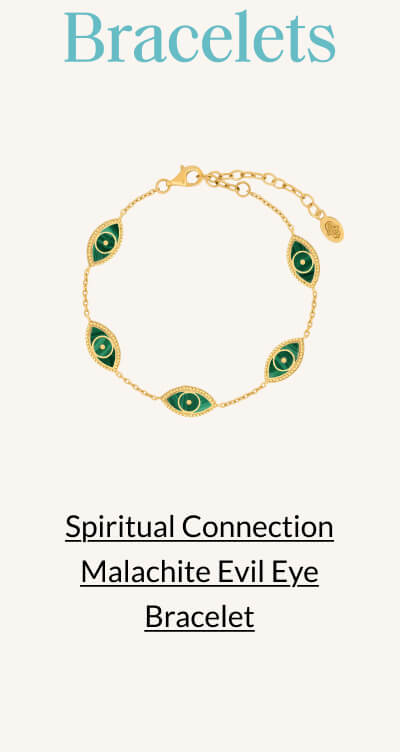Spiritual Connection Malachite Evil Eye Bracelet