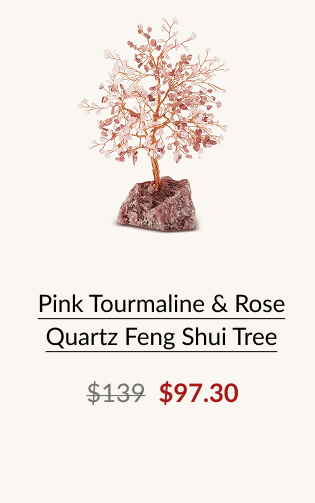 Pink Tourmaline & Rose Quartz Feng Shui Tree