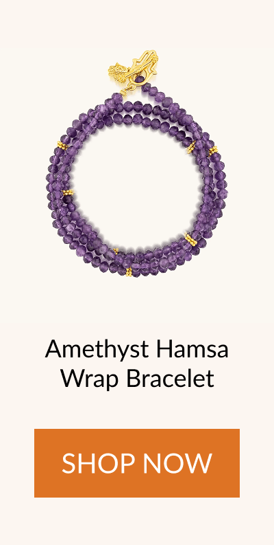 Amethyst Hamsa Wrap Bracelet | SHOP NOW