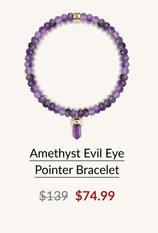 Amethyst Evil Eye Pointer Bracelet