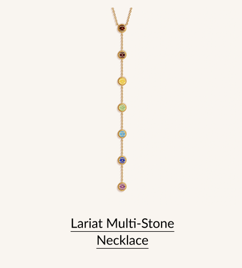Lariat Multi-Stone Necklace