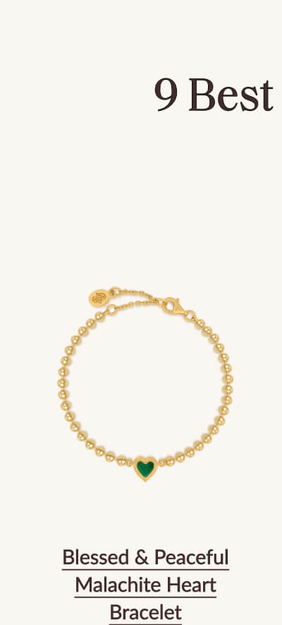 Blessed & Peaceful Malachite Heart Bracelet