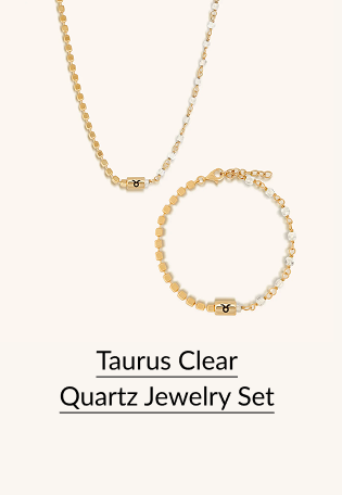 Taurus Clear Quartz Jewelry Set