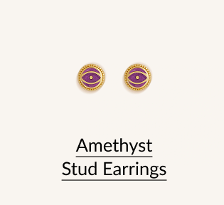 Amethyst Stud Earrings