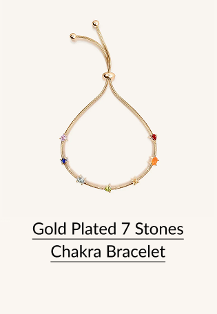Gold Plated 7 Stones Chakra Bracelet