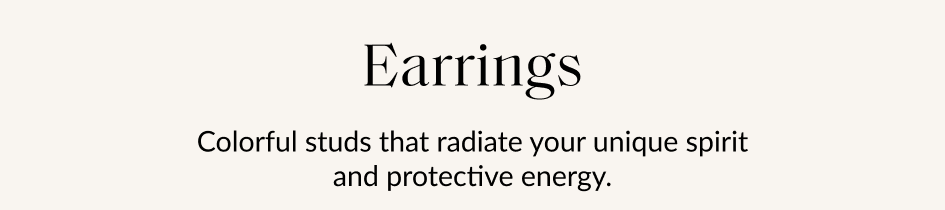 Earrings Colorful studs that radiate your unique spirit and protective energy.