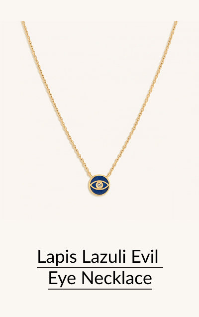 Lapis Lazuli Evil  Eye Necklace